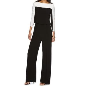 Chaps 3/4 sleeve jumpsuit